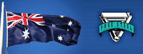 Australian Flag and Page Steel Logo